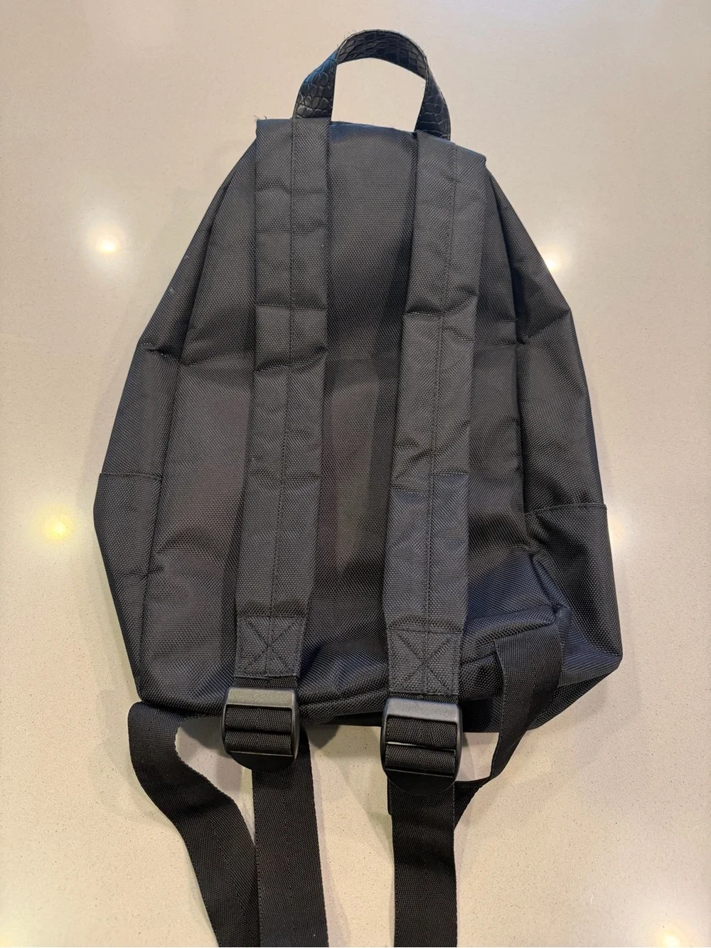 Black Jimmy Choo Backpack with Textured Front Pocket